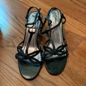 White Stag Black Dress Shoes with straps